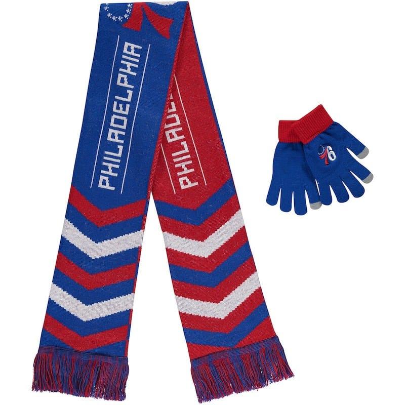 Шарф FOCO Red Philadelphia 76ers Glove & Scarf Combo Set