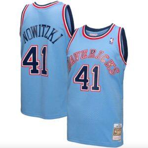1998-99-Dallas-Mavericks-41-Dirk-Nowitzki-Mitchell-Ness-Reload-3.0-Light-Blue-Jersey-1-300x300