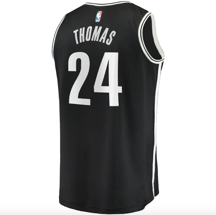 Баскетбольная джерси 2021-22 Brooklyn Nets #24 Cam Thomas Fast Break Icon Black Jersey