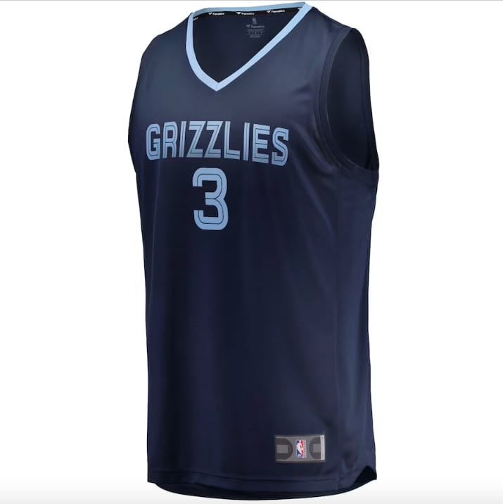 Баскетбольная джерси 2022 NBA Draft First Round Pick Memphis Grizzlies #3 Jake LaRavia Fast Break Icon Navy Jersey