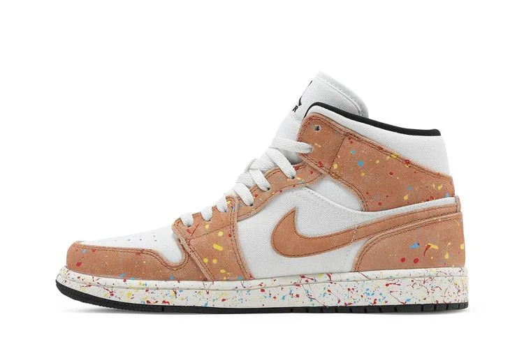 Кроссовки Air Jordan 1 Mid SE 'Brushstroke Paint Splatter'