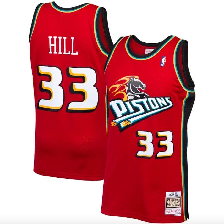 1999-00-Detroit-Pistons-33-Grant-Hill-Mitchell-Ness-Swingman-Red-Jersey-1