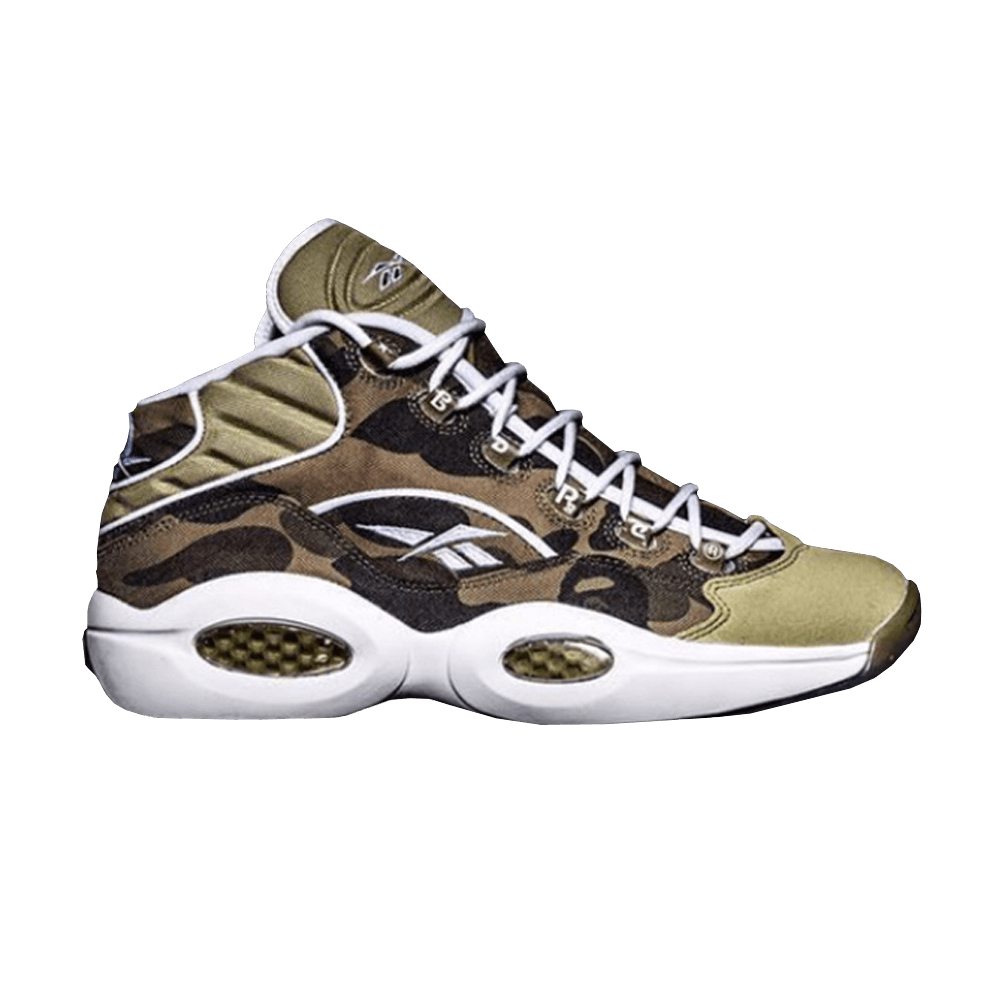 Кроссовки Reebok A Bathing Ape x Mita Sneakers x Question Mid '1st Camo'
