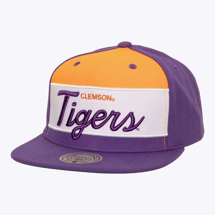 Бейсболка Mitchell & Ness Purple Clemson Tigers Retro Sport Vintage Snapback Hat