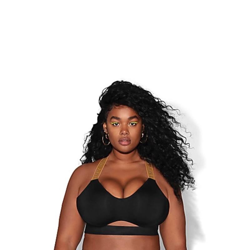 Спортивный топ adidas Ivy Park Cutout Medium Support Bra (Plus Size) Black