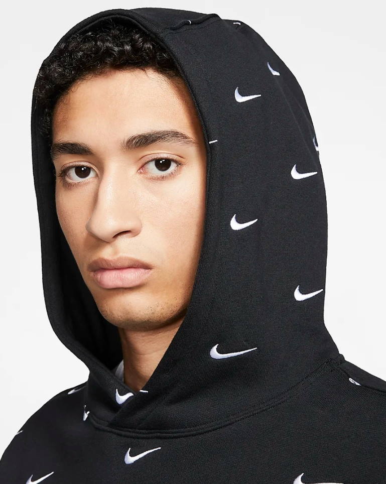 Худи Nike All Over Swoosh Logo Hoodie Black