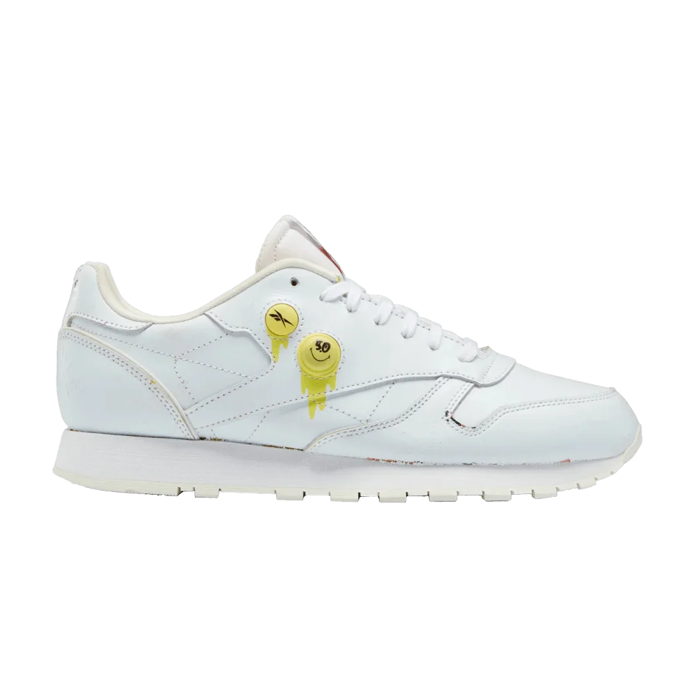 Кроссовки Smiley x Reebok Classic Leather Pump '50th Anniversary'
