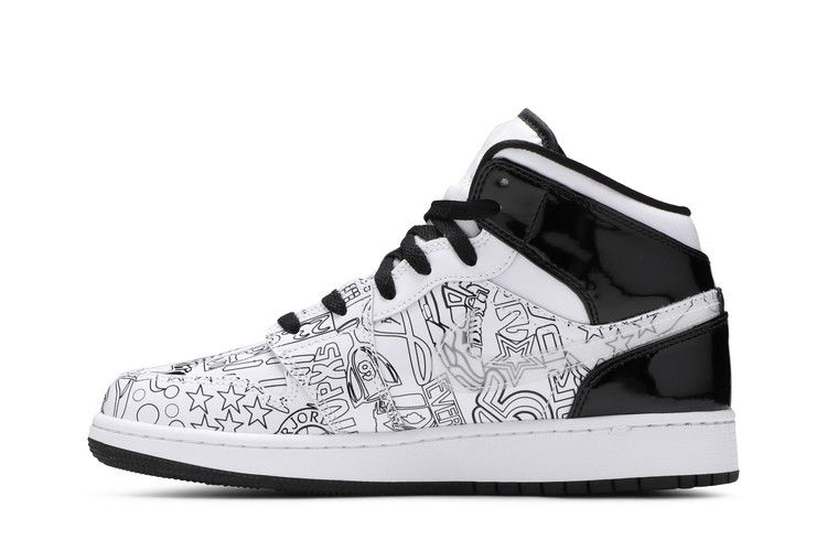 Кроссовки Air Jordan 1 Mid SE GS 'DIY'