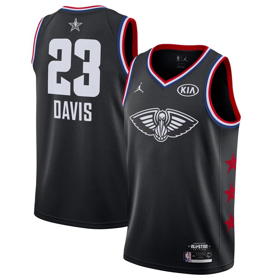 Баскетбольная джерси 2019 NBA All-Star Pelicans Anthony Davis #23 Black Swingman Jersey