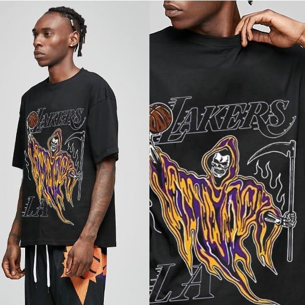 Ehot-Lakers-Flames-Black-T-shirt-4