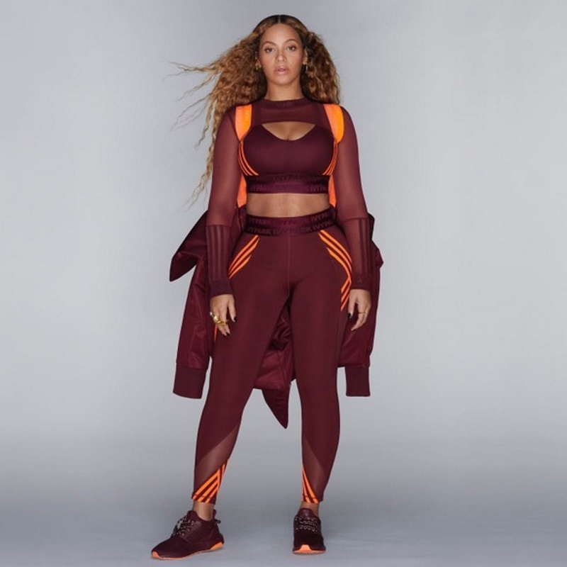 Куртка adidas Ivy Park Asymmetrical Jacket Maroon/Solar Orange