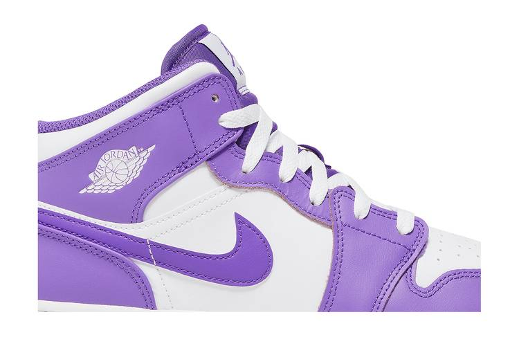 Кроссовки Air Jordan 1 Mid GS 'Purple Venom'