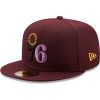 Mens-New-Era-Maroon-Philadelphia-76ers-Color-Park-59FIFTY-Fitted-Hat-100x100