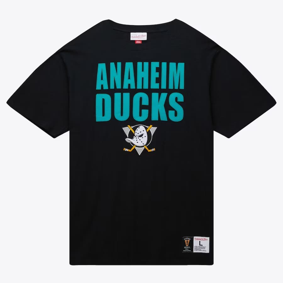 Футболка Mitchell & Ness Black Anaheim Ducks Legendary Slub T-Shirt