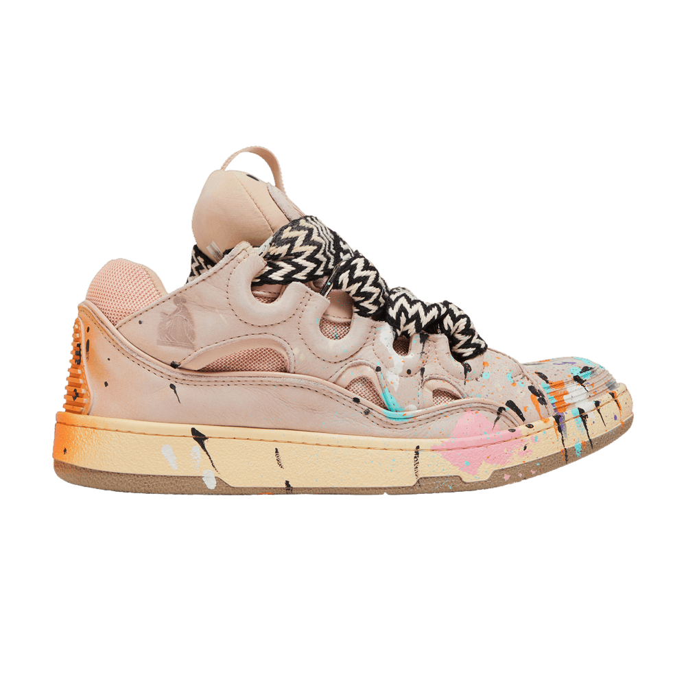 Кроссовки Gallery Dept. x Lanvin Curb Light Sneakers 'Paint Drip - Pale Pink'