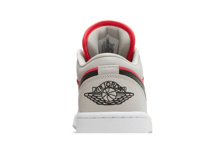 Кроссовки Wmns Air Jordan 1 Low 'Light Iron Ore Siren Red'