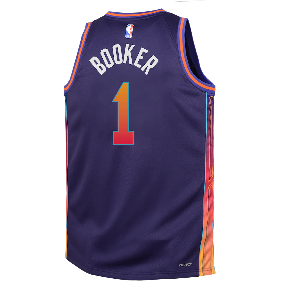 2023-24-Phoenix-Suns-Devin-Booker-1-Youth-Swingman-City-Edition-Purple-Jersey-3