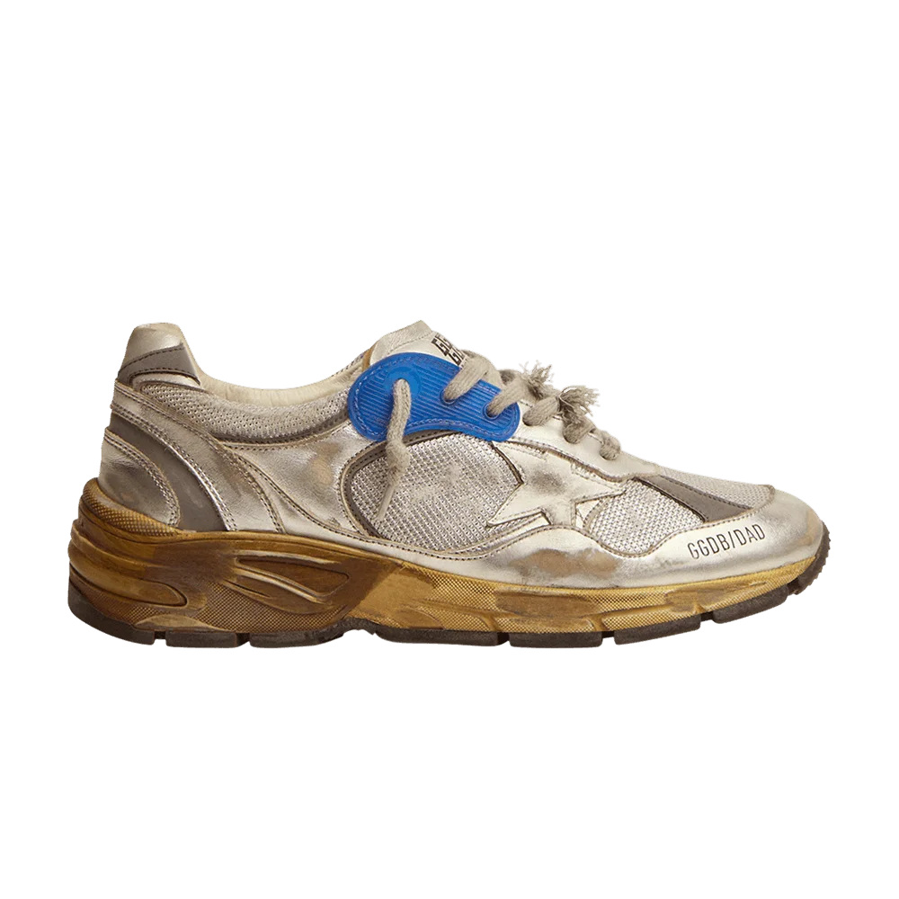 Krossovki-Golden-Goose-Wmns-Dad-Star-Silver-Blue