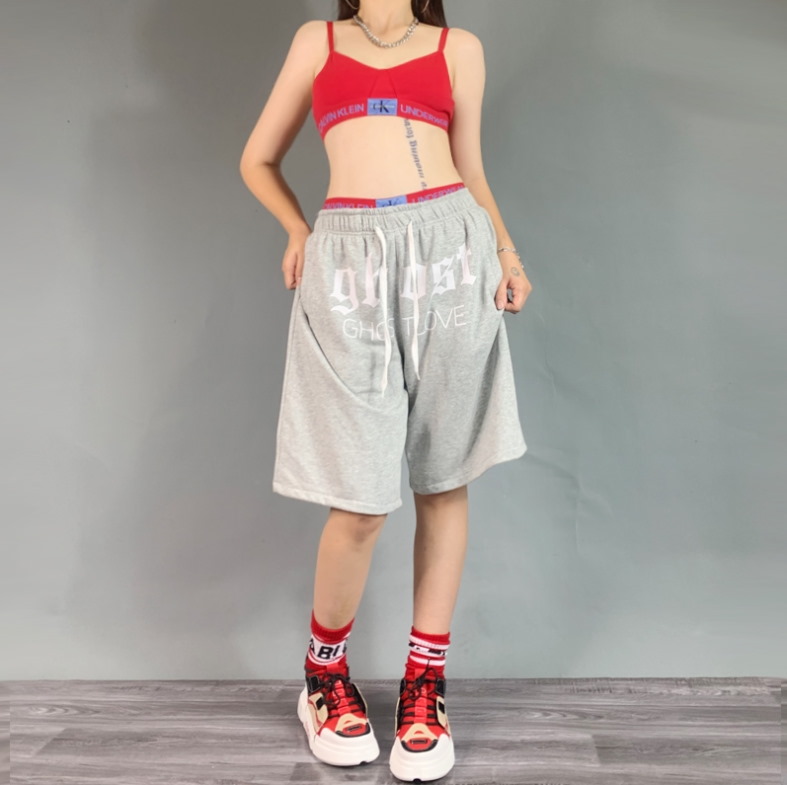 2021-Ghost-Love-Hip-hop-Shorts-Red-Grey-8