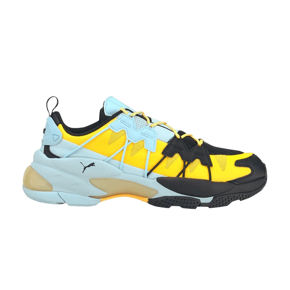 Кроссовки Puma LQDCELL Omega Striped Knit 'Black Ultra Yellow'