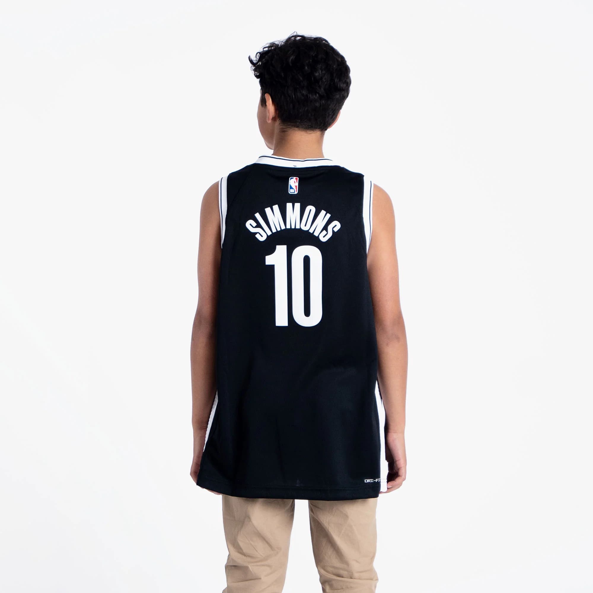 Баскетбольная джерси 2023-2024 Brooklyn Nets Ben Simmons # 10 Youth NBA Swingman Icon Edition Black Jersey