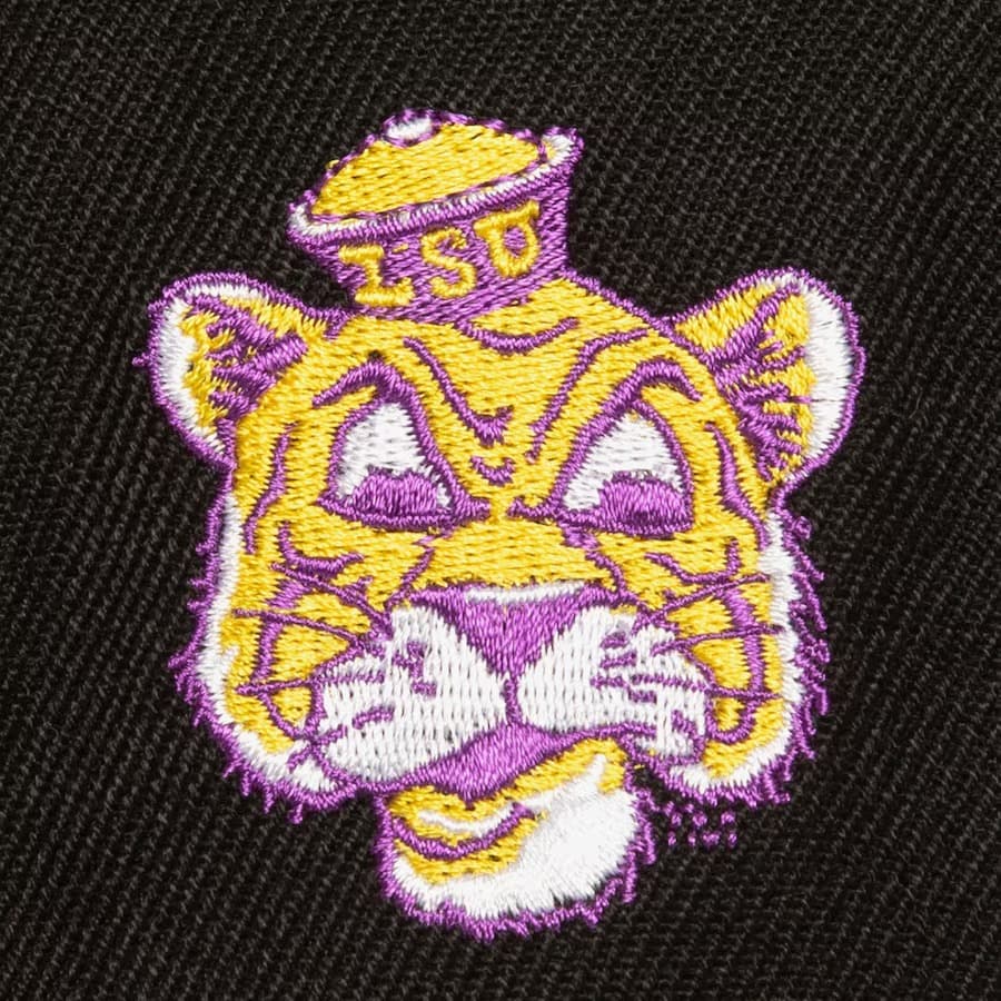 Бейсболка Mitchell & Ness Black LSU Tigers Vault Collection Triple Play Snapback Hat