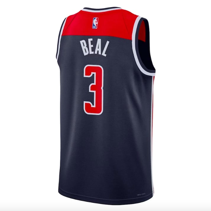 Баскетбольная джерси 2022-23 Washington Wizards #3 Bradley Beal Swingman Statement Navy Jersey