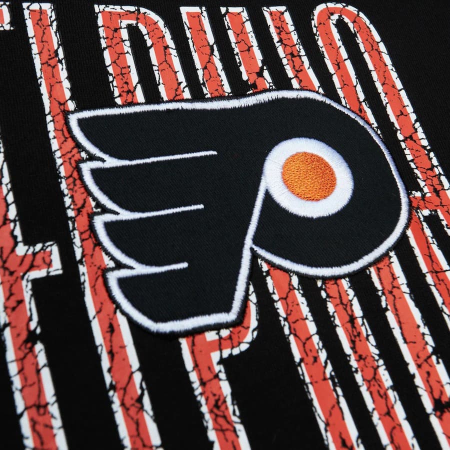 Худи Mitchell & Ness Black Philadelphia Flyers Team OG Fleece Pullover Hoodie