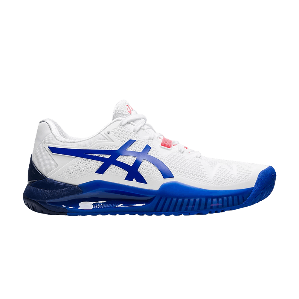 Кроссовки ASICS Wmns Gel Resolution 8 Wide 'White Lapis Lazuli Blue'