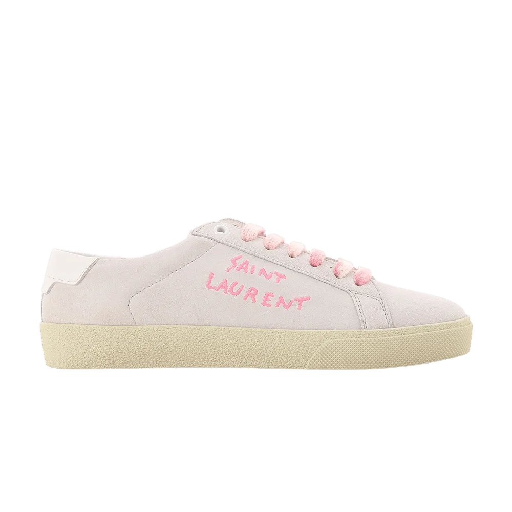 Krossovki-Saint-Laurent-Wmns-Court-Classic-SL-06-Optic-White-Fluo-Pink