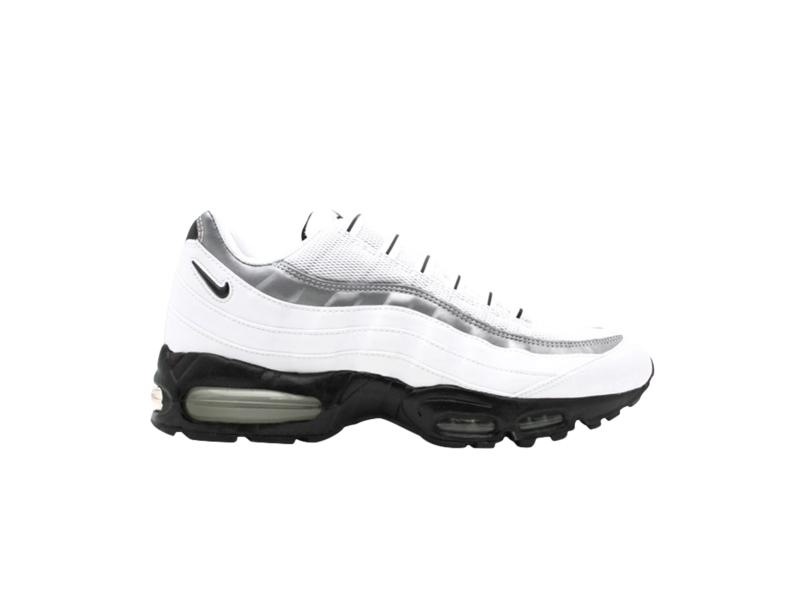 Кроссовки Nike Air Max 95 White Black Metallic Silver