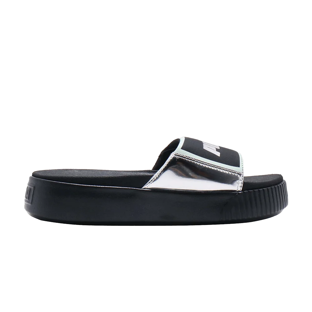 Puma Wmns Platform Slide TZ Metallic Wns 'Silver'