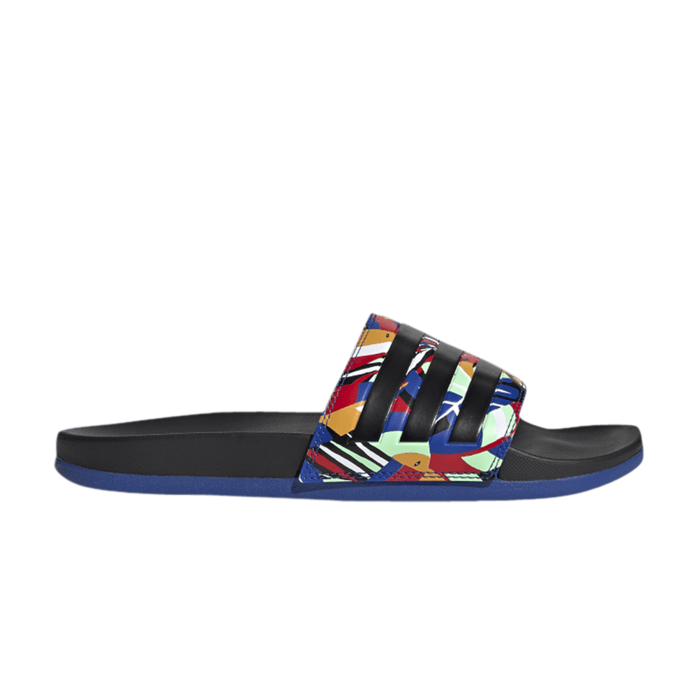 Кроссовки Adidas Wmns Adilette Comfort 'Farm Rio Prints - Black Royal Blue'