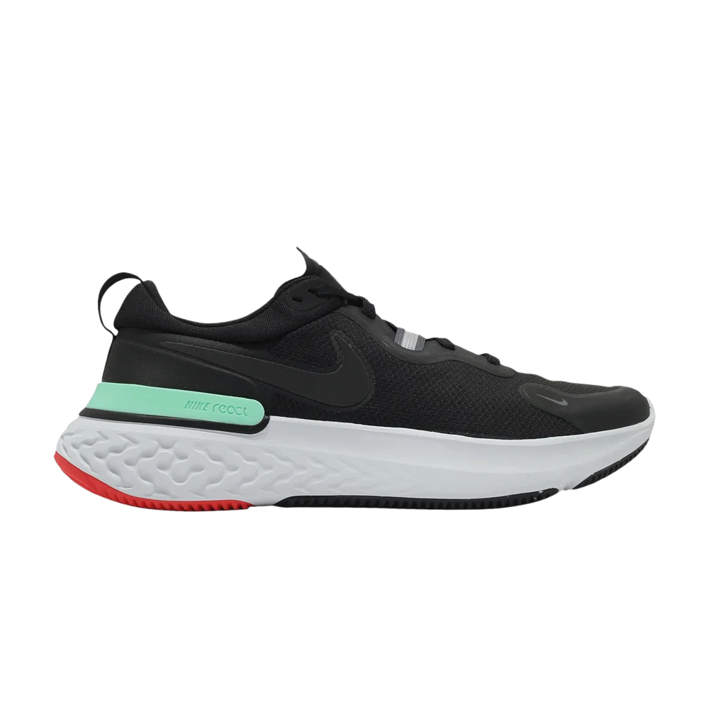 Krossovki-Nike-React-Miler-Black-Green-Glow