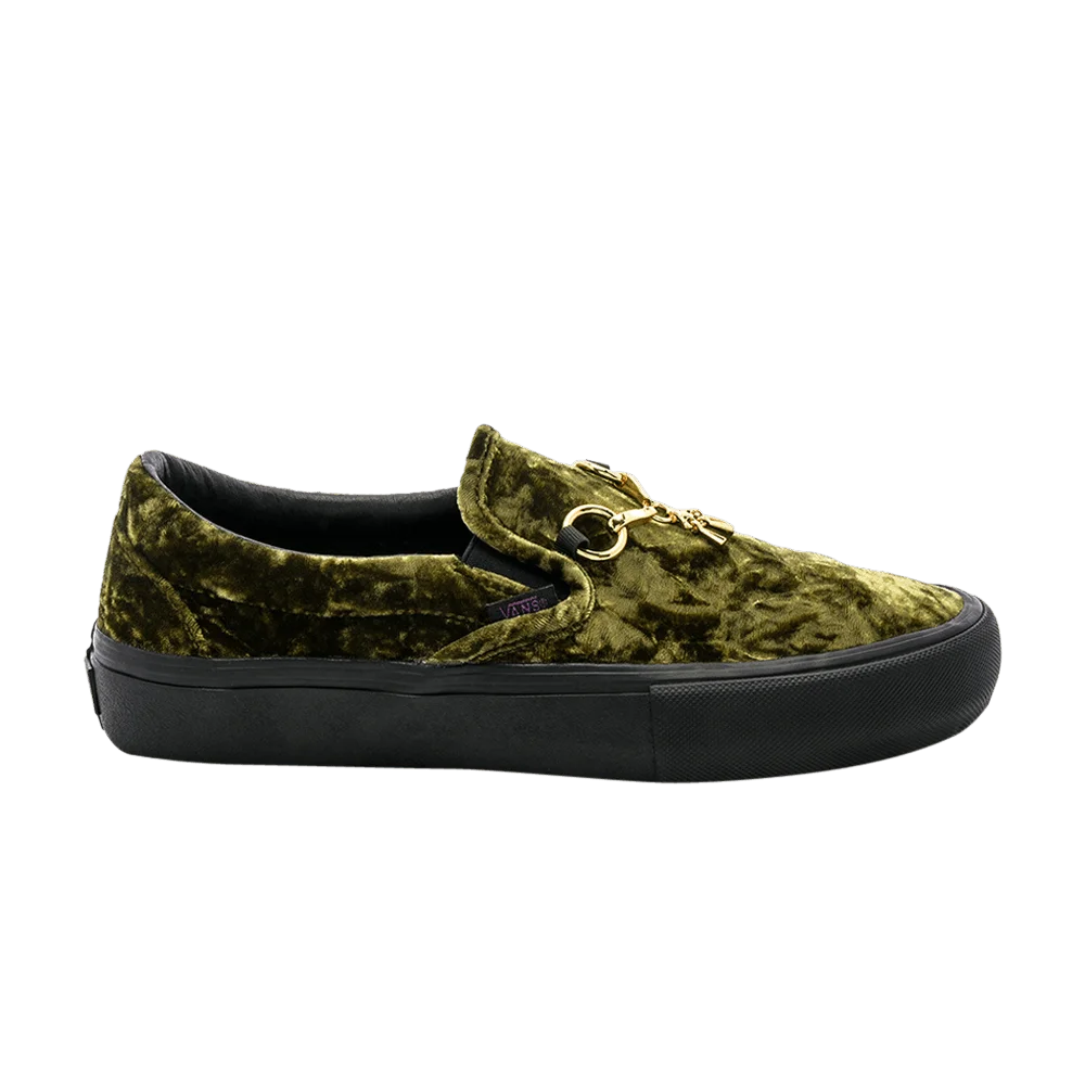 Krossovki-Vans-Needles-x-Classic-Slip-On-VLT-LX-Green-Velvet