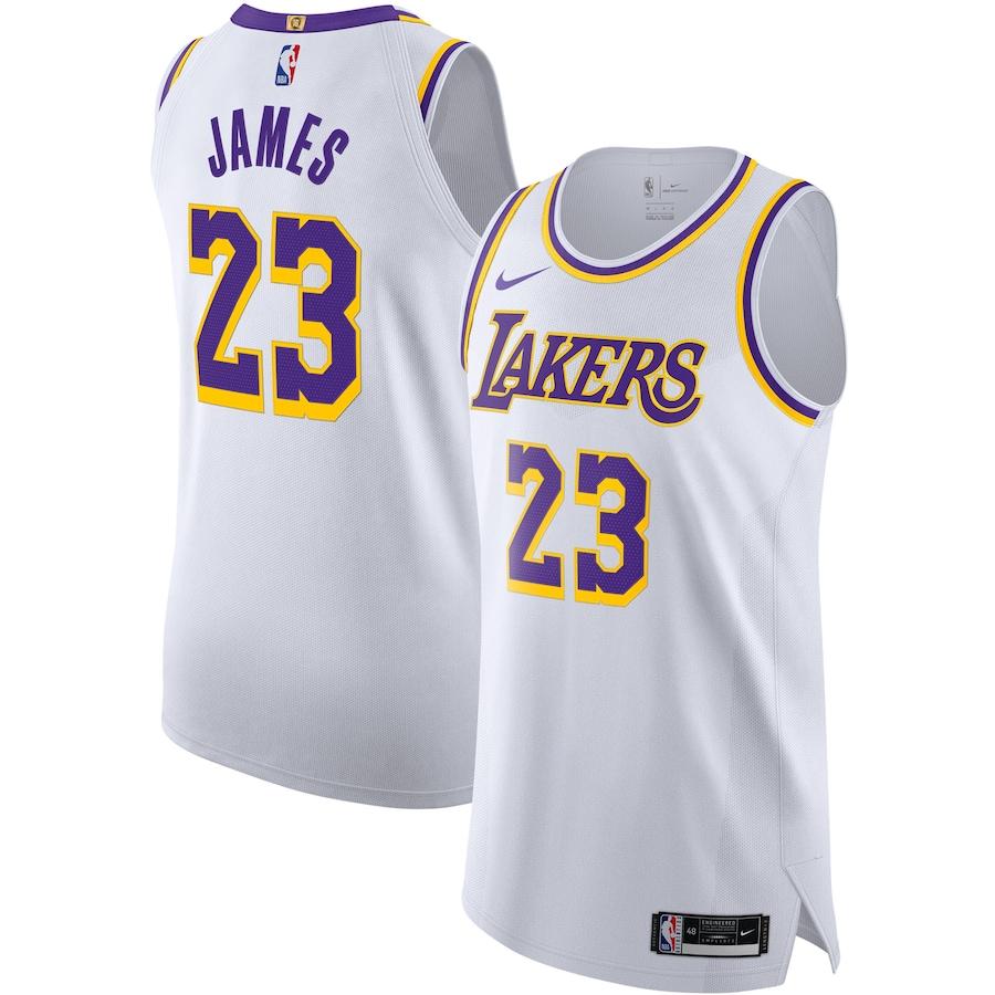 Баскетбольная джерси 2019-20 LeBron James Lakers White Authentic Association Edition