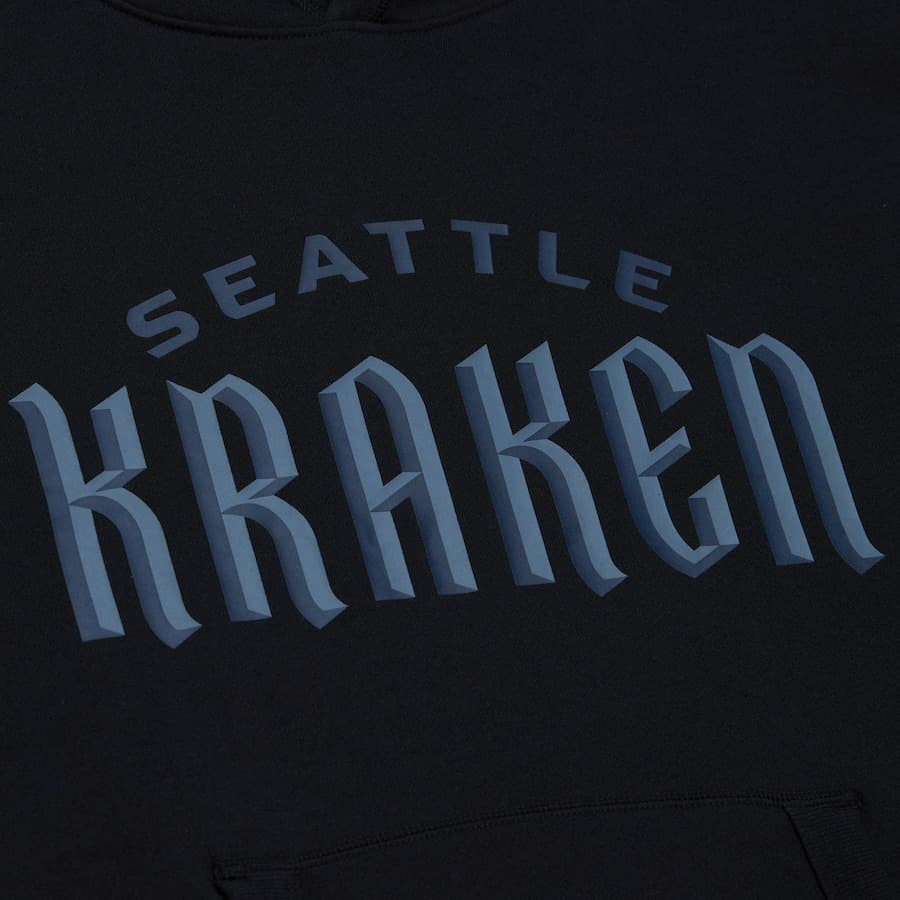 Худи Mitchell & Ness Black Seattle Kraken Game Time Fleece Pullover Hoodie