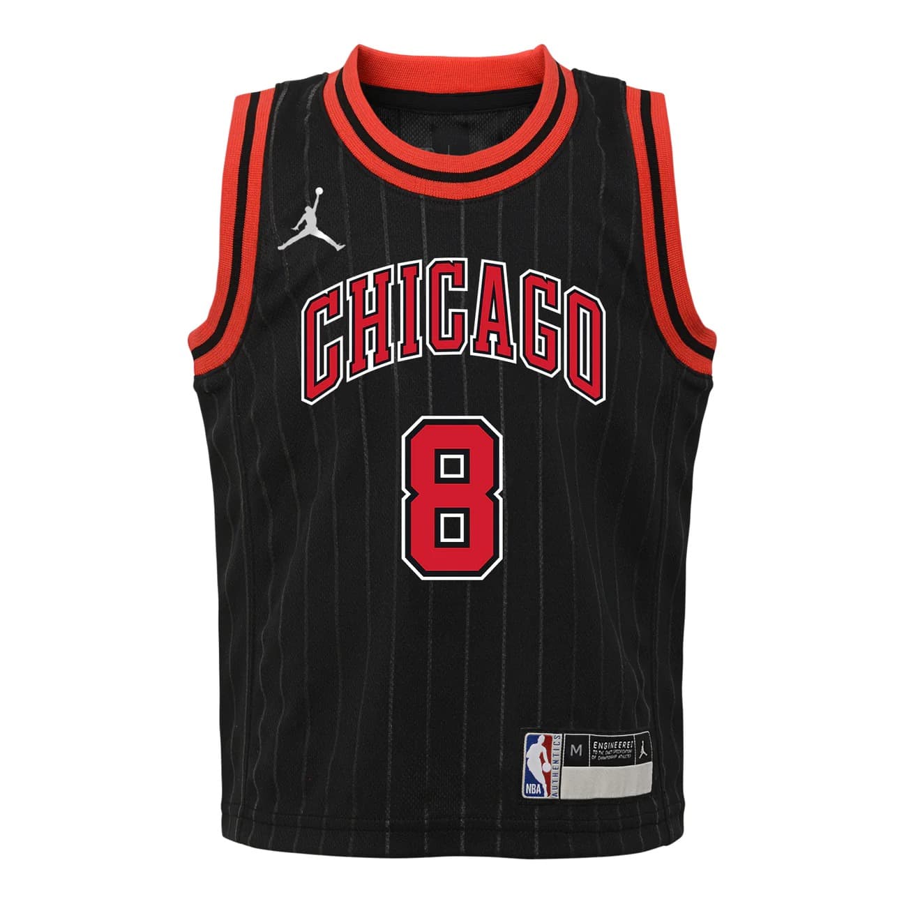 Баскетбольная джерси 2022-23 Chicago Bulls Zach Lavine #8 Boys Statement Edition Black Jersey