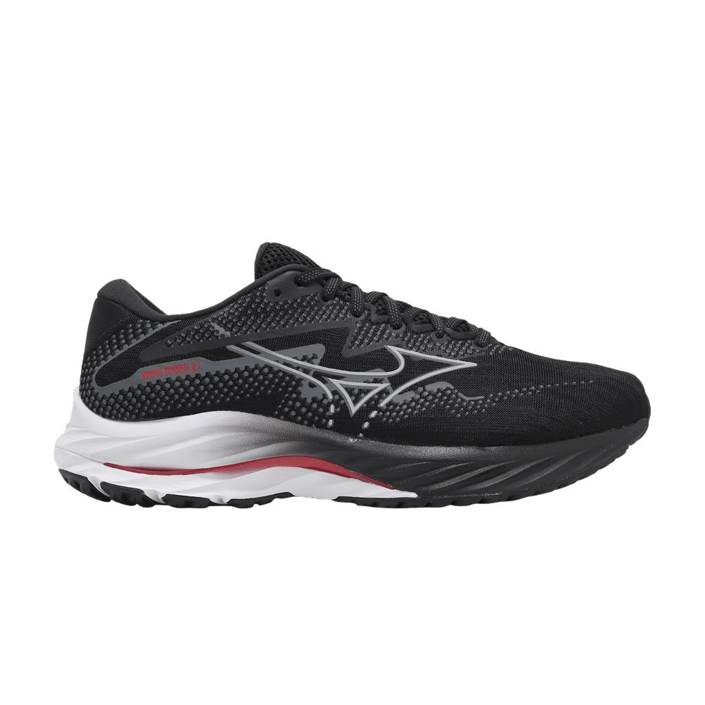 Кроссовки Mizuno Wave Rider 27 Super Wide 'Black Nickel Cayenne'
