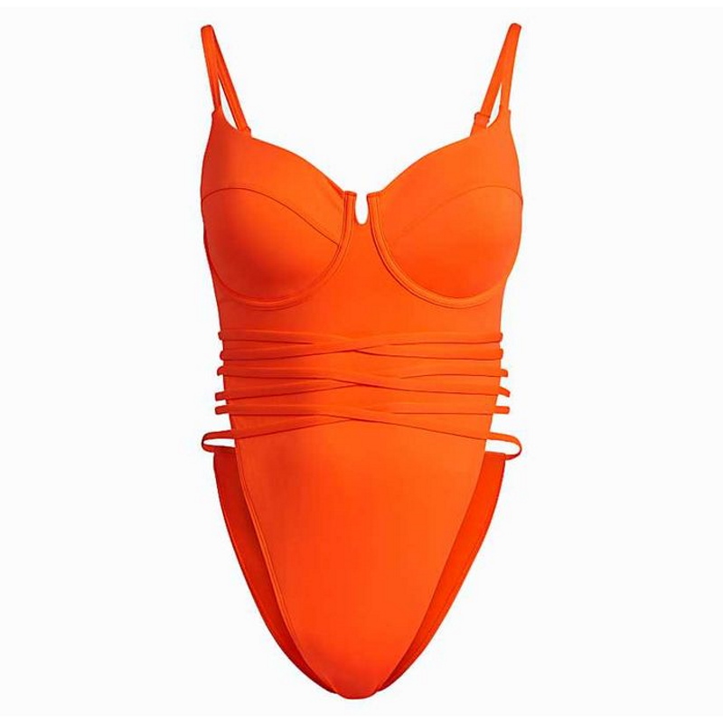 Спортивный купальник adidas Ivy Park Spaghetti Strap One Piece Swimsuit (Plus Size) Solar Orange