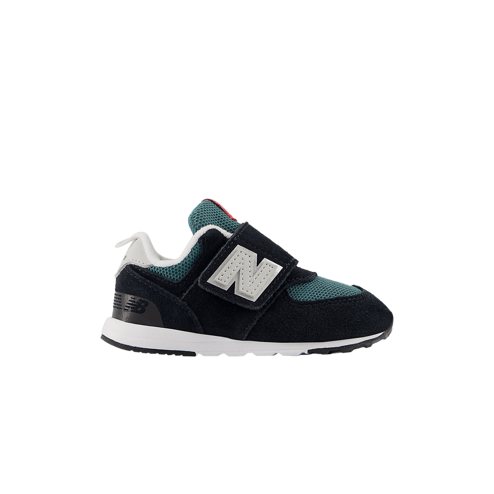 Кроссовки New Balance 574 New-B Hook & Loop Toddler Wide 'Black New Spruce'