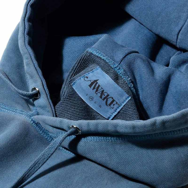 Awake-Embroidered-Logo-Hoodie-Washed-Blue-4