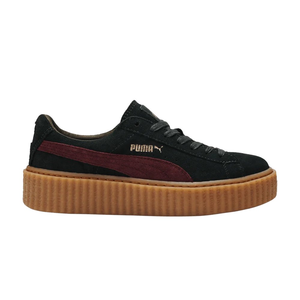 Krossovki-Fenty-x-Puma-Wmns-Suede-Creeper-Green-Bordeaux