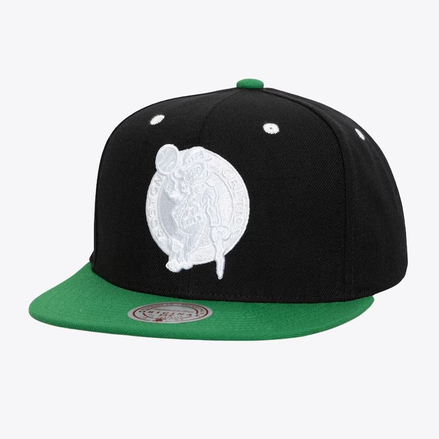 Mitchell-Ness-Black-Kelly-Green-Boston-Celtics-Evergreen-Crispy-White-Snapback-Hat