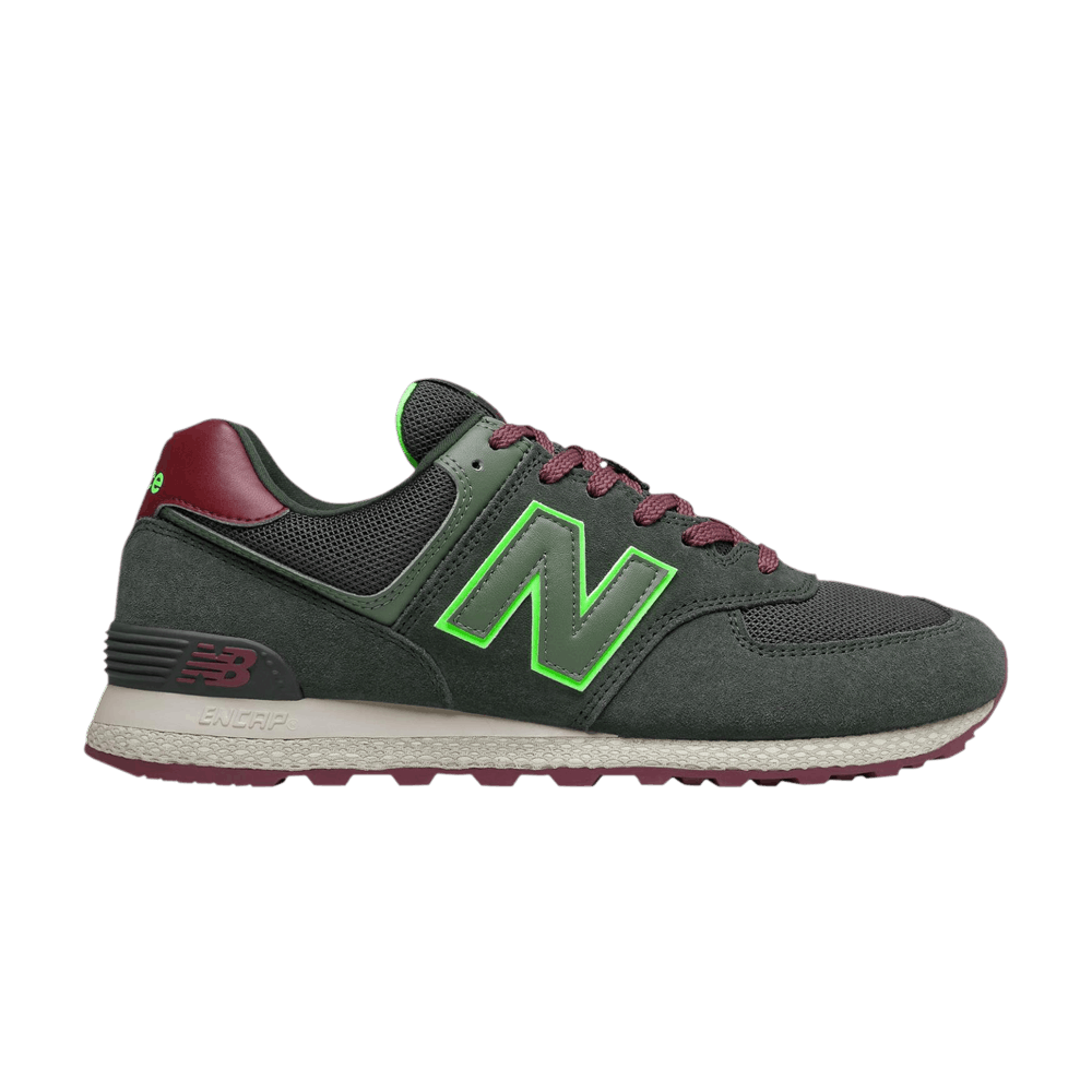 Кроссовки New Balance 574 'Dark Olive Energy Lime'