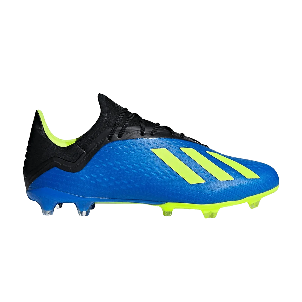 Кроссовки Adidas X 18.2 FG 'Footwear Blue Solar Yellow'
