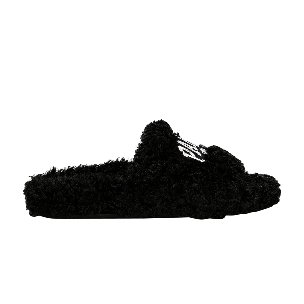 Balenciaga Wmns Furry Slides 'Black White'