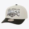 Mitchell-Ness-Gray-Los-Angeles-Kings-Boom-Text-Pro-Vintage-Snapback-Hat-100x100