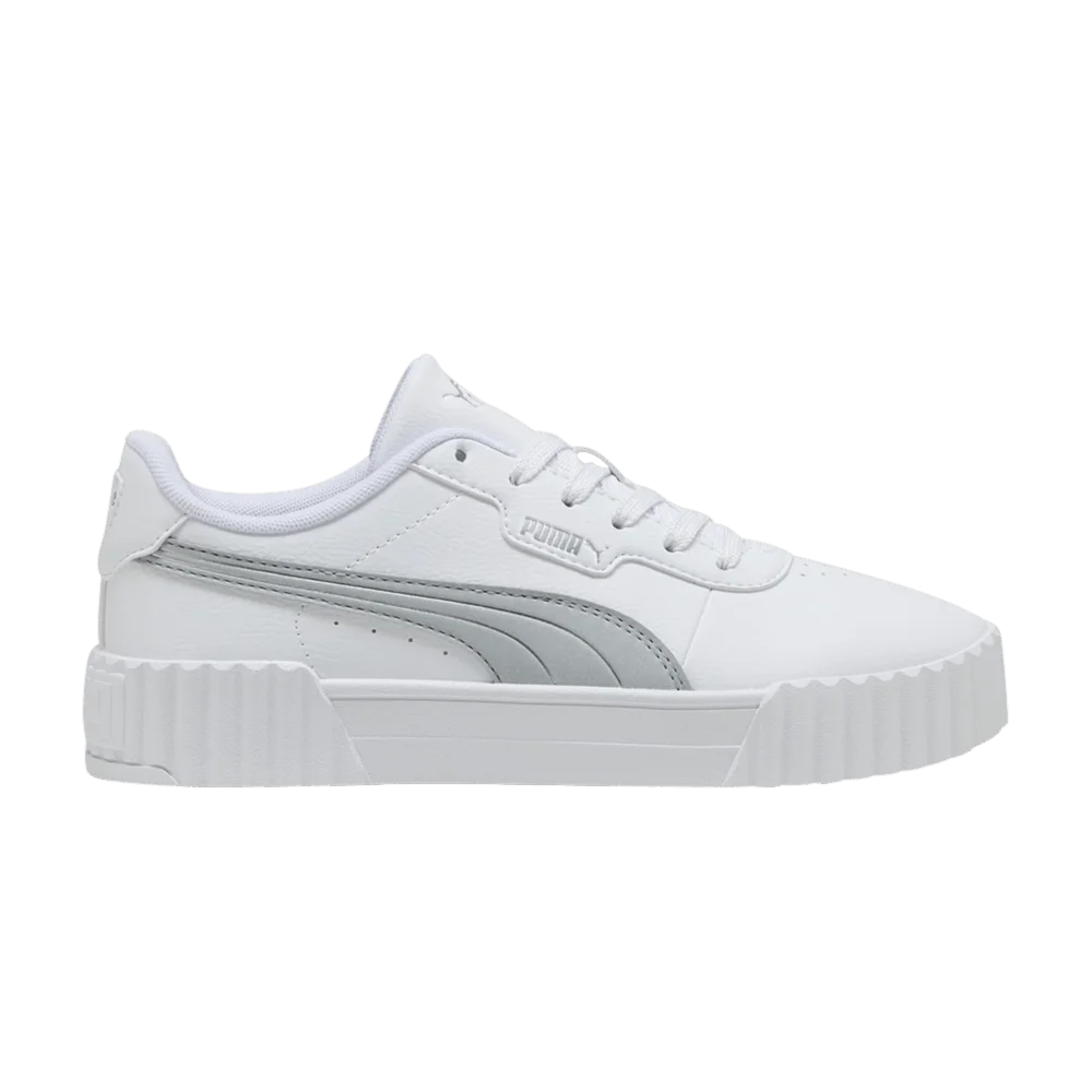 Krossovki-Puma-Wmns-Carina-3.0-Aqua-Metallics-White-Silver