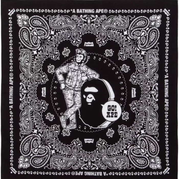 Бандана BAPE x Levi's Bandana Black